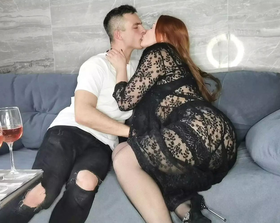 Мачеха-толстушка обожает секс с пасынком