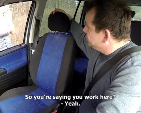 Водителю очень понравились сиськи ческой проститутки